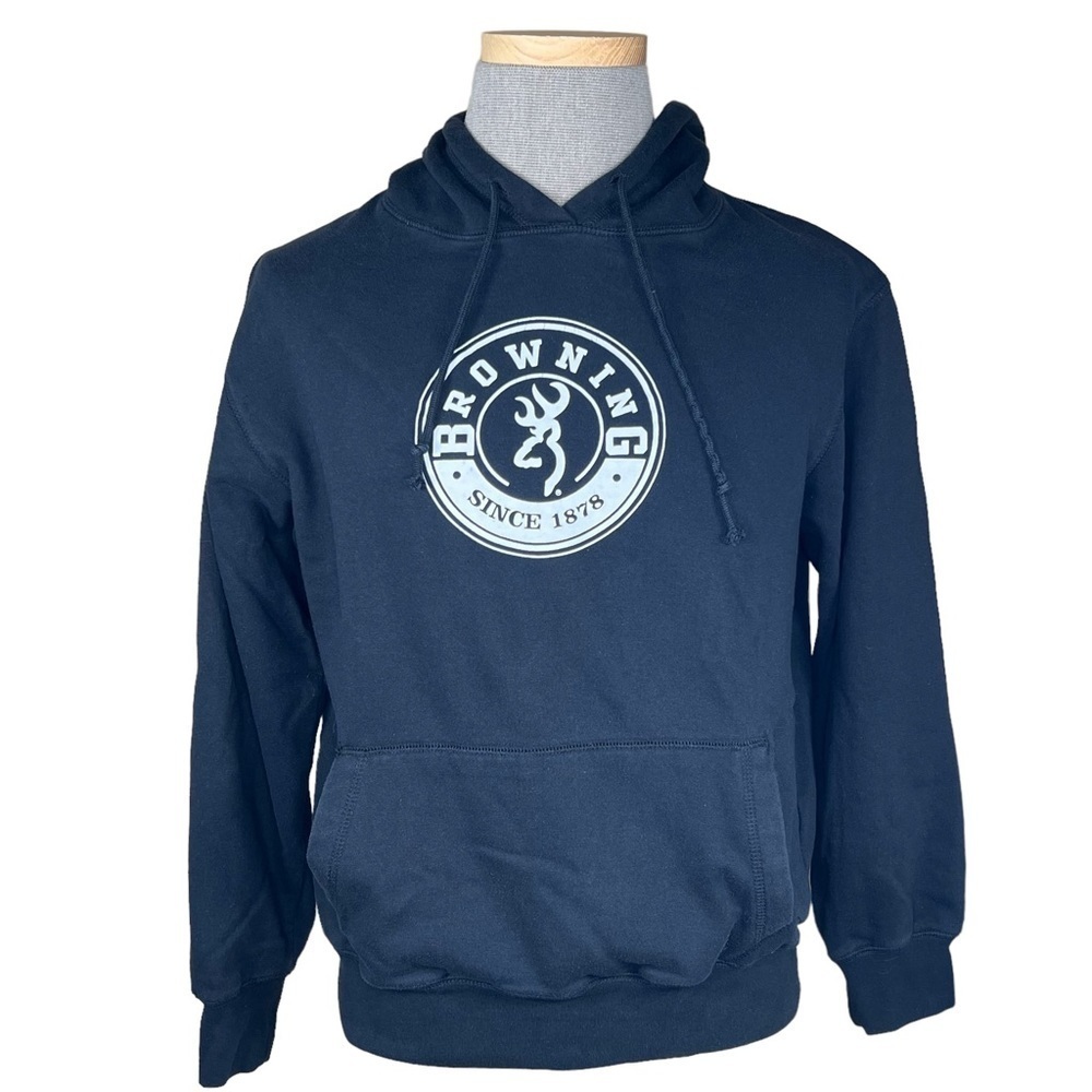 Browning Casual Sportswear Black Logo Hoodie Sweatshirt Size Medium